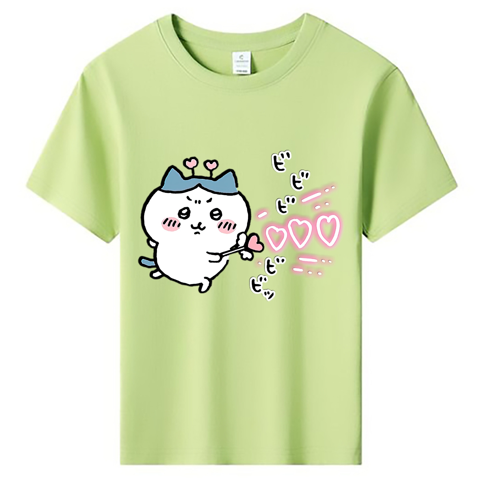 （画像用） ちいかわ ハチワレ Chii-kawa hachiware 綿100％キッズTシャツ（フロントプリント）